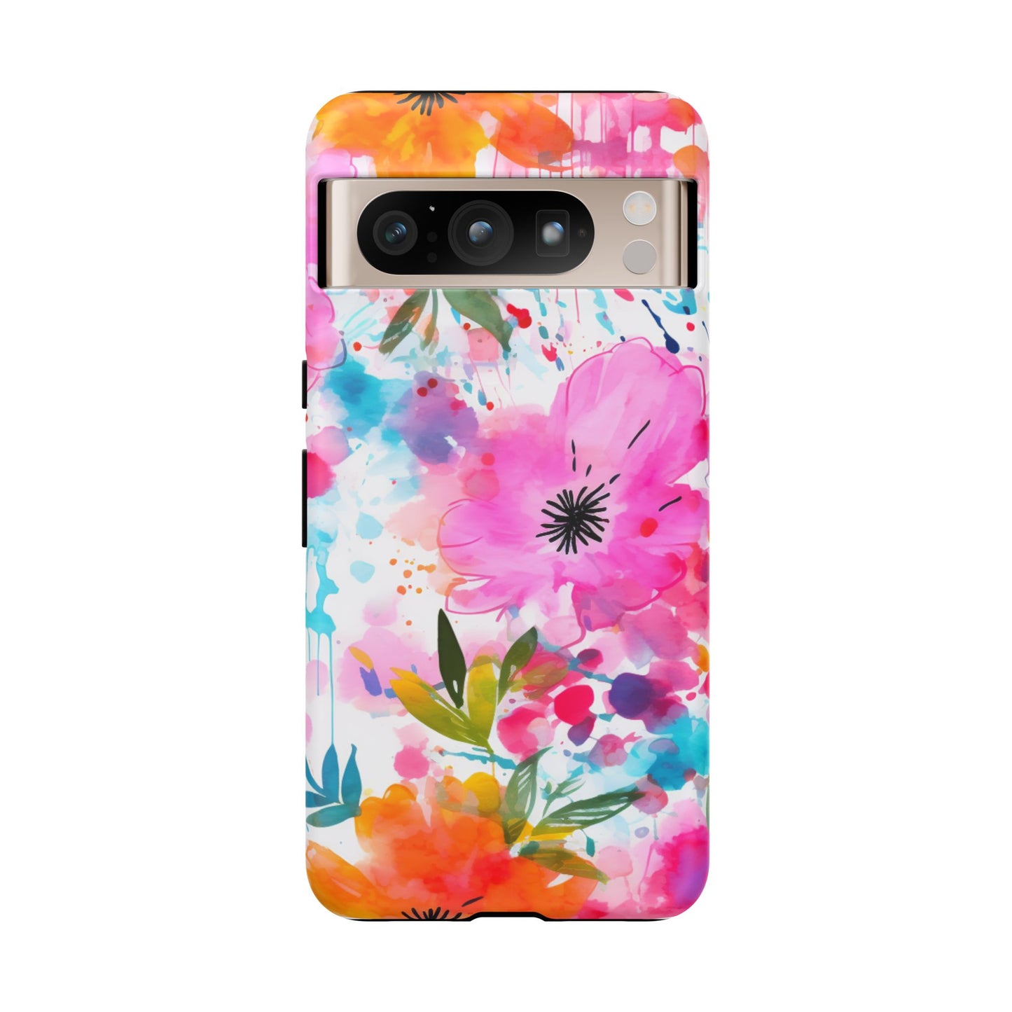 Vibrant Watercolor Floral Phone Case – Artistic & Colorful Design