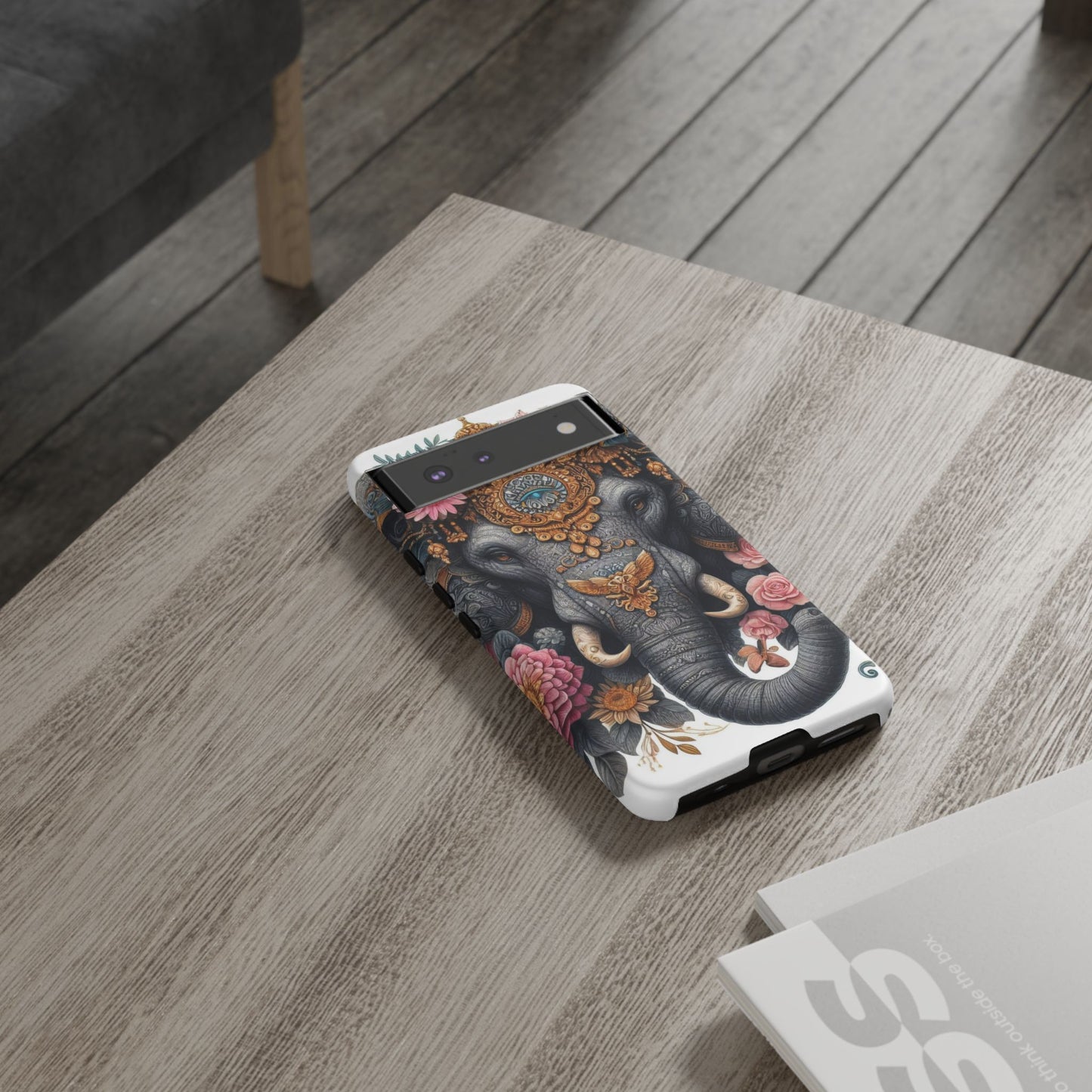 Golden Royal Elephant Mobile Cover – Luxurious Ornate Art