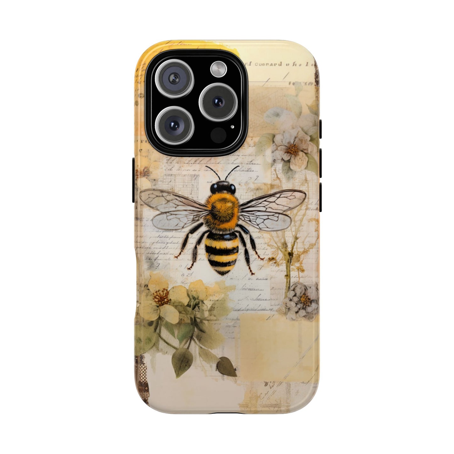 Honey Bee Print Phone Case - iPhone, Samsung & Google Pixel Cover - Artistic Phone Case, Insect Lover Gift