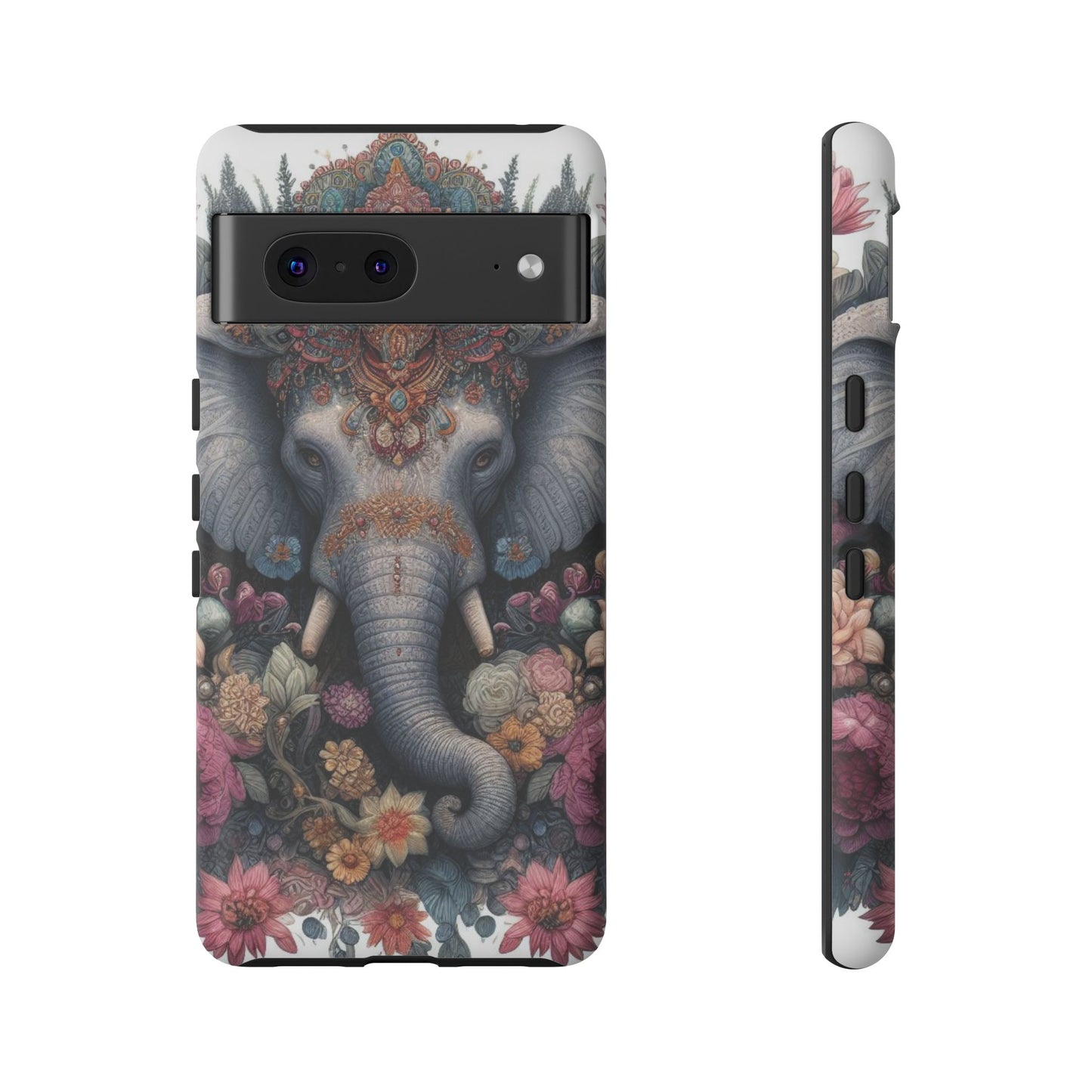 Regal Ornate Elephant Mobile Cover – Majestic Bohemian Art