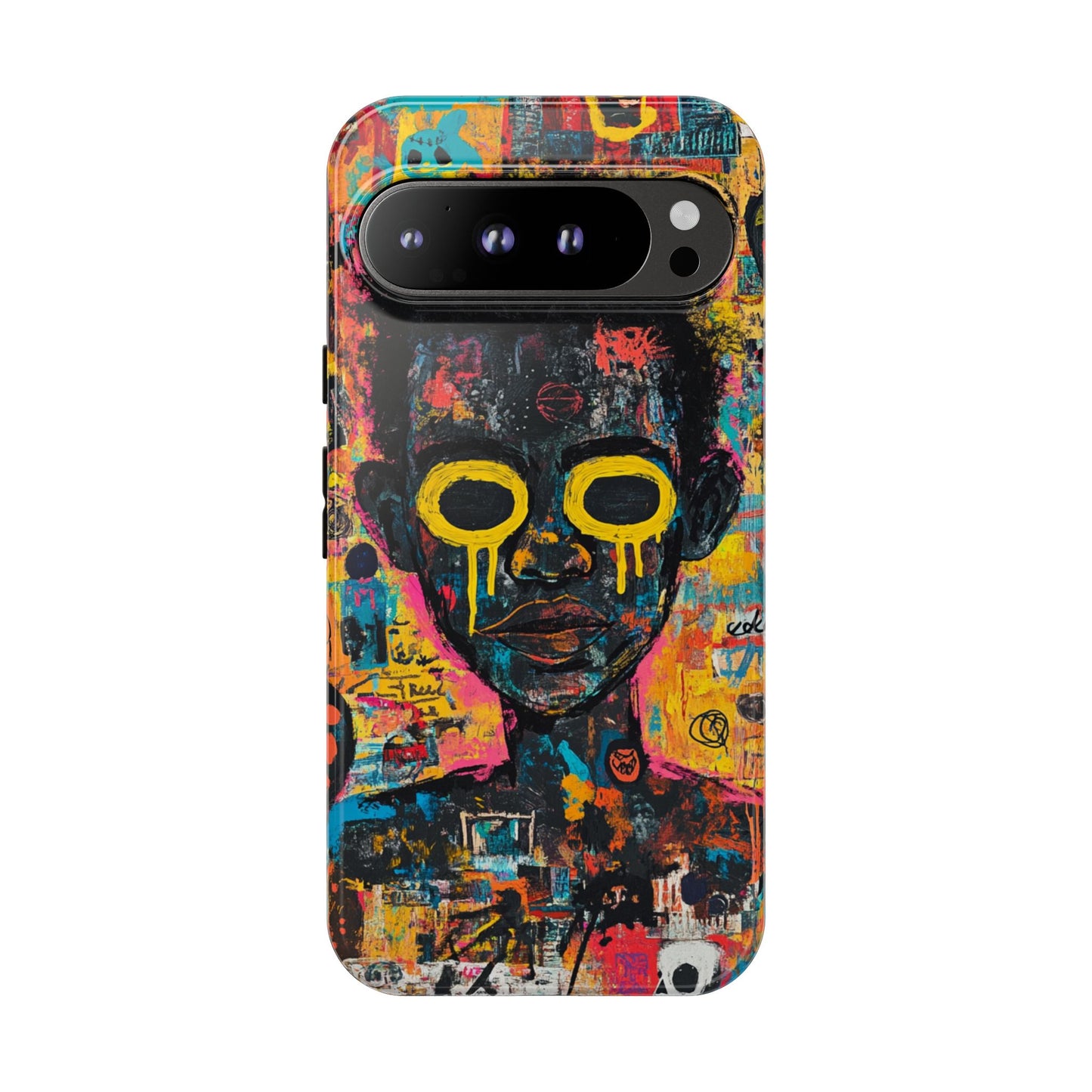 Basquiat Artwork Phone Case – Unique Graffiti Design– iPhone, Samsung & Google Pixel Cover - Artistic Painting Case, Art Lover Gift
