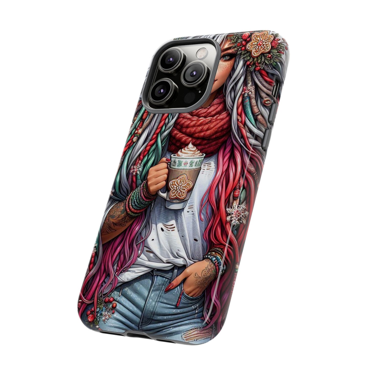 Boho Winter Queen – Cozy Dreads & Holiday Vibes Mobile Cover