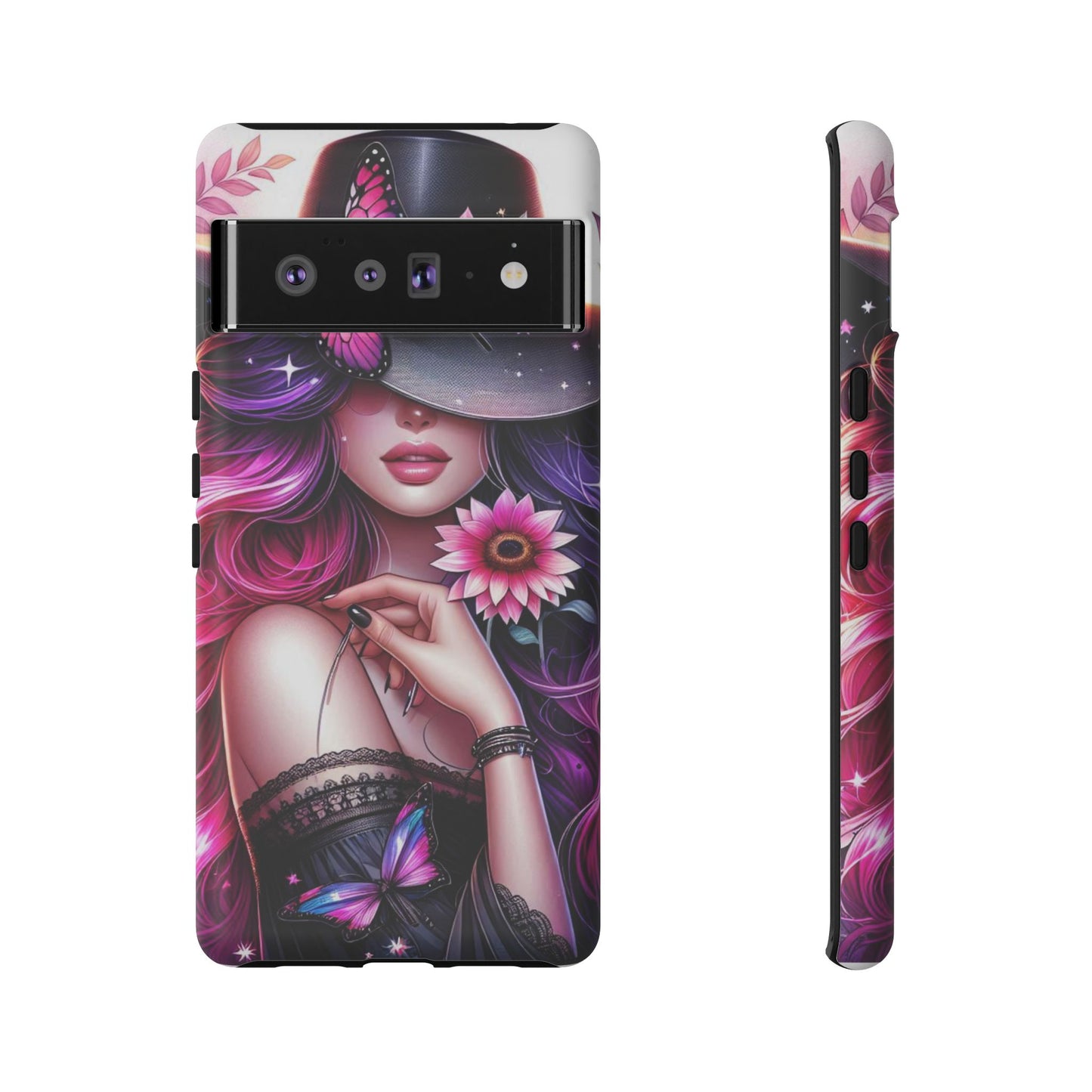 Celestial Charm – Cosmic Cowgirl & Butterfly Magic Mobile Cover