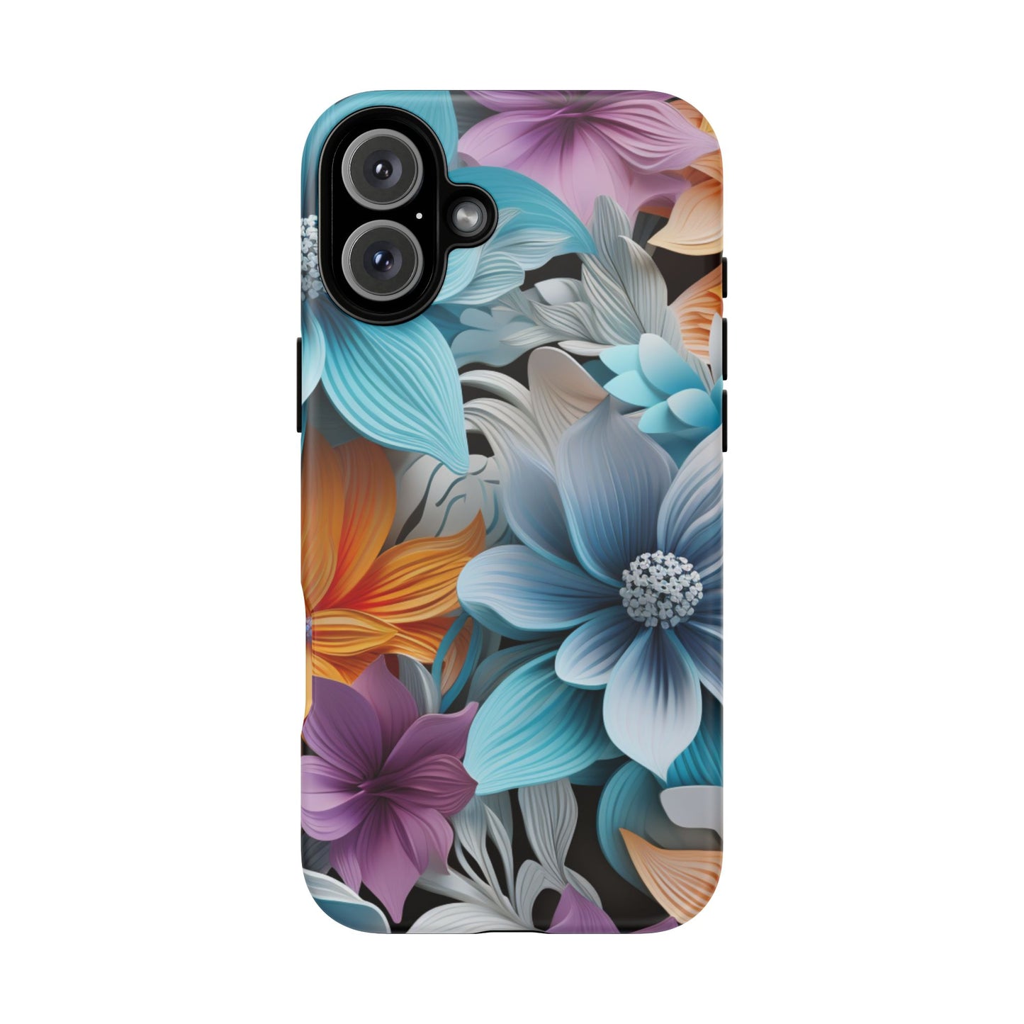 Elegant 3D Floral Bloom Mobile Case – Vivid & Artistic