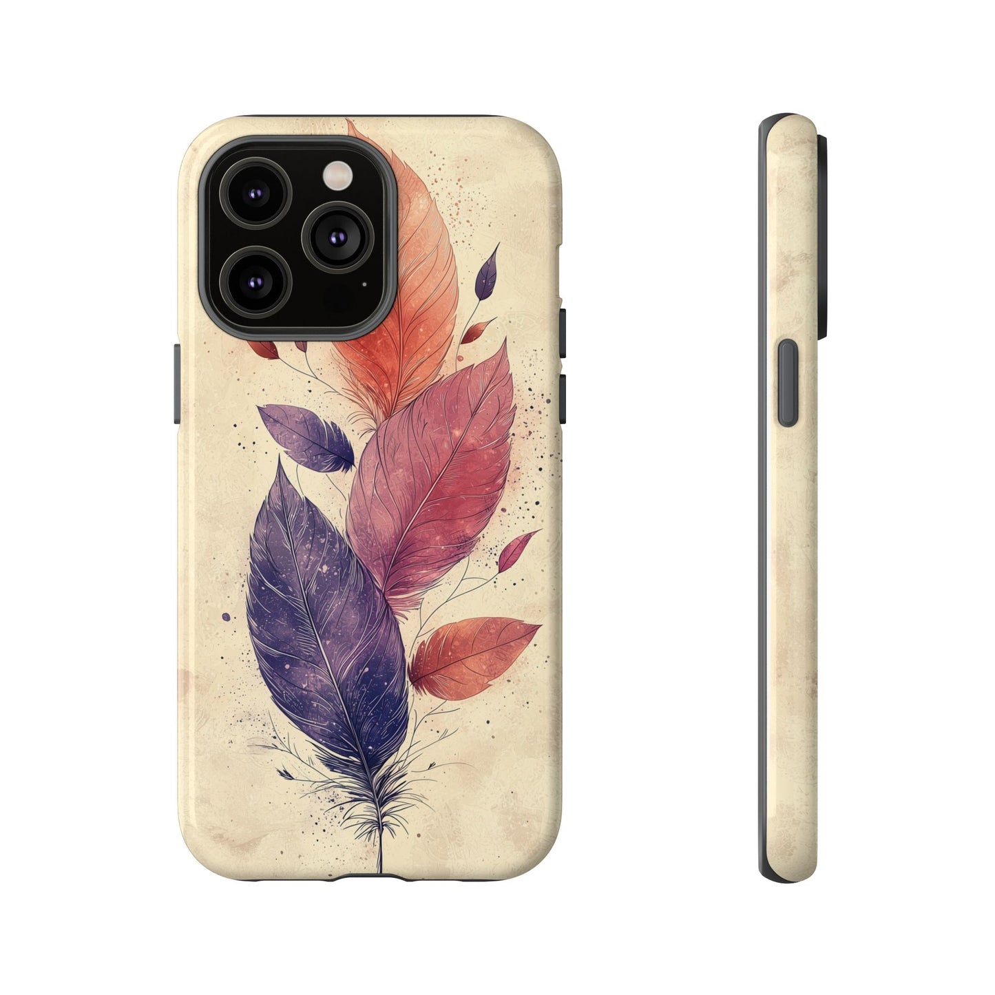 Boho Feather Bloom Phone Case for iPhone, Pixel & Samsung