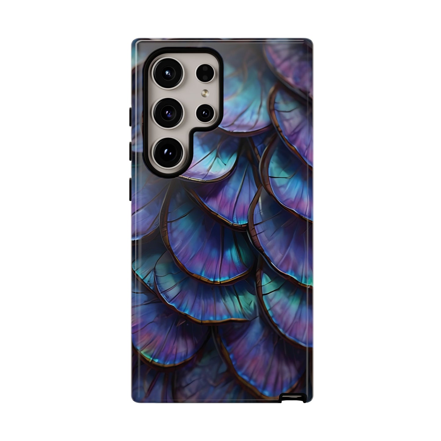 Abstract Macro Shot of Iridescent Butterfly Fish Scales Phone Case Design