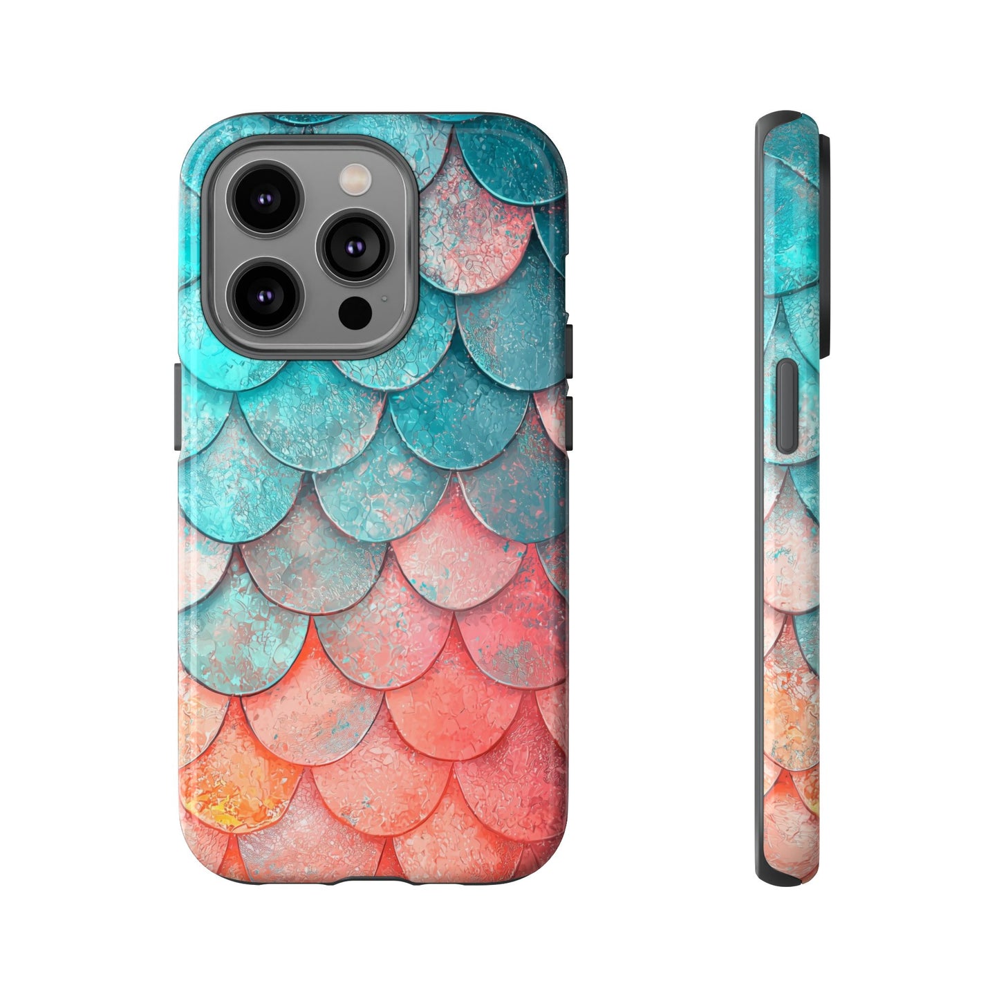 Serene Waves – Colorful Fish Scale Phone Case for iPhone, Pixel & Samsung