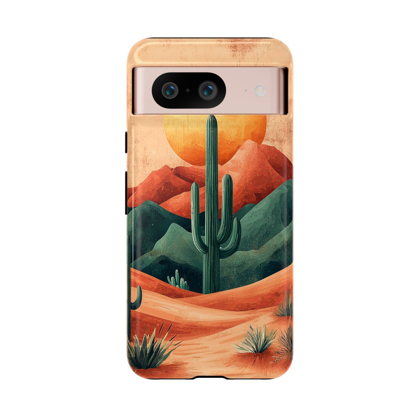 Sunset Cactus Dreams Boho Phone Case for iPhone, Pixel & Samsung
