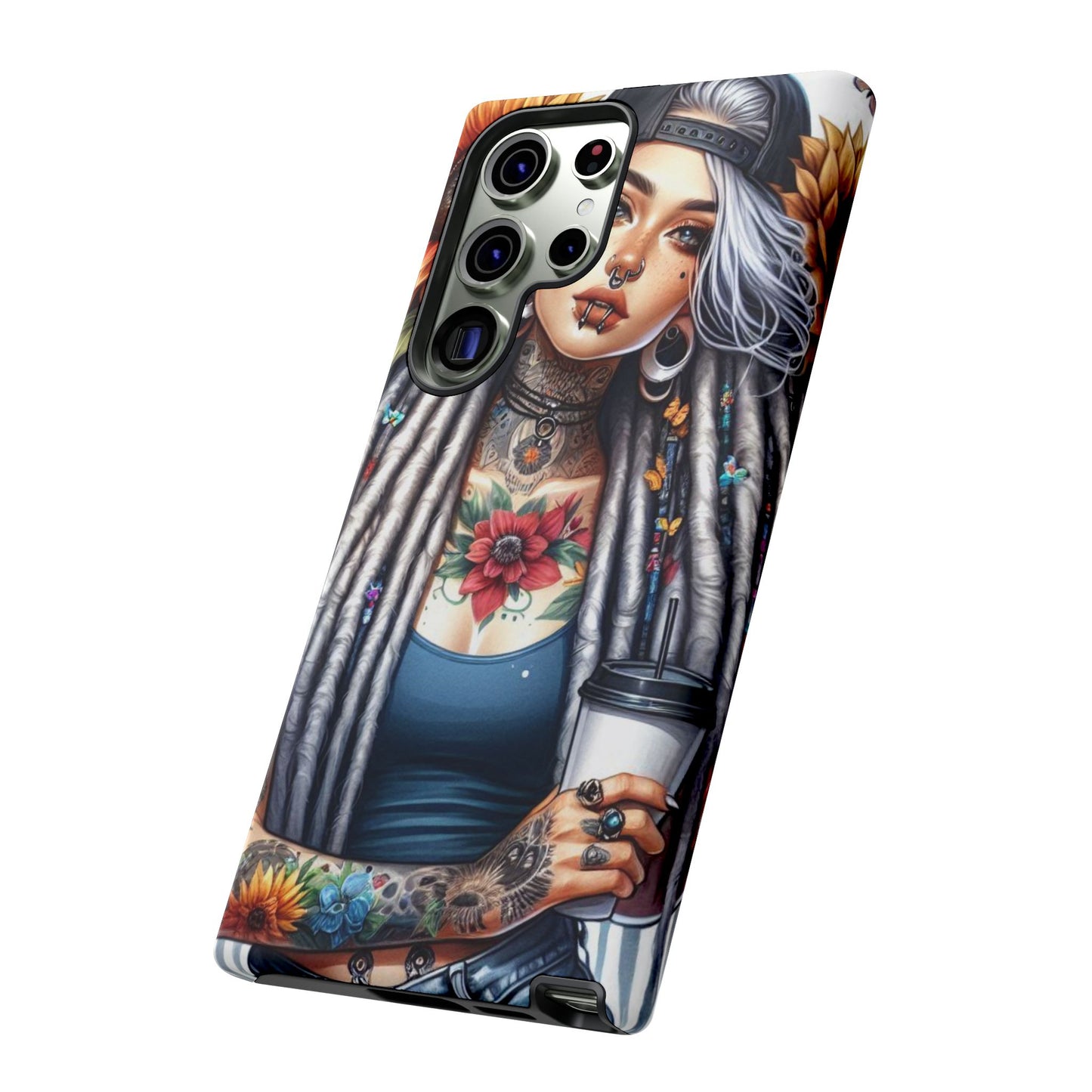 Sunflower Queen – Boho Rebel Tattoo Mobile Cover