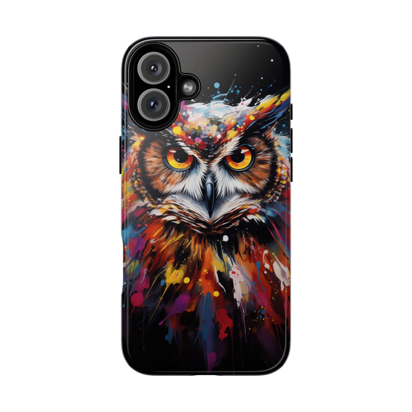 Colorful Owl Print Phone Case - iPhone, Samsung & Google Pixel Cover - Artistic Phone Case, Bird Lover Gift