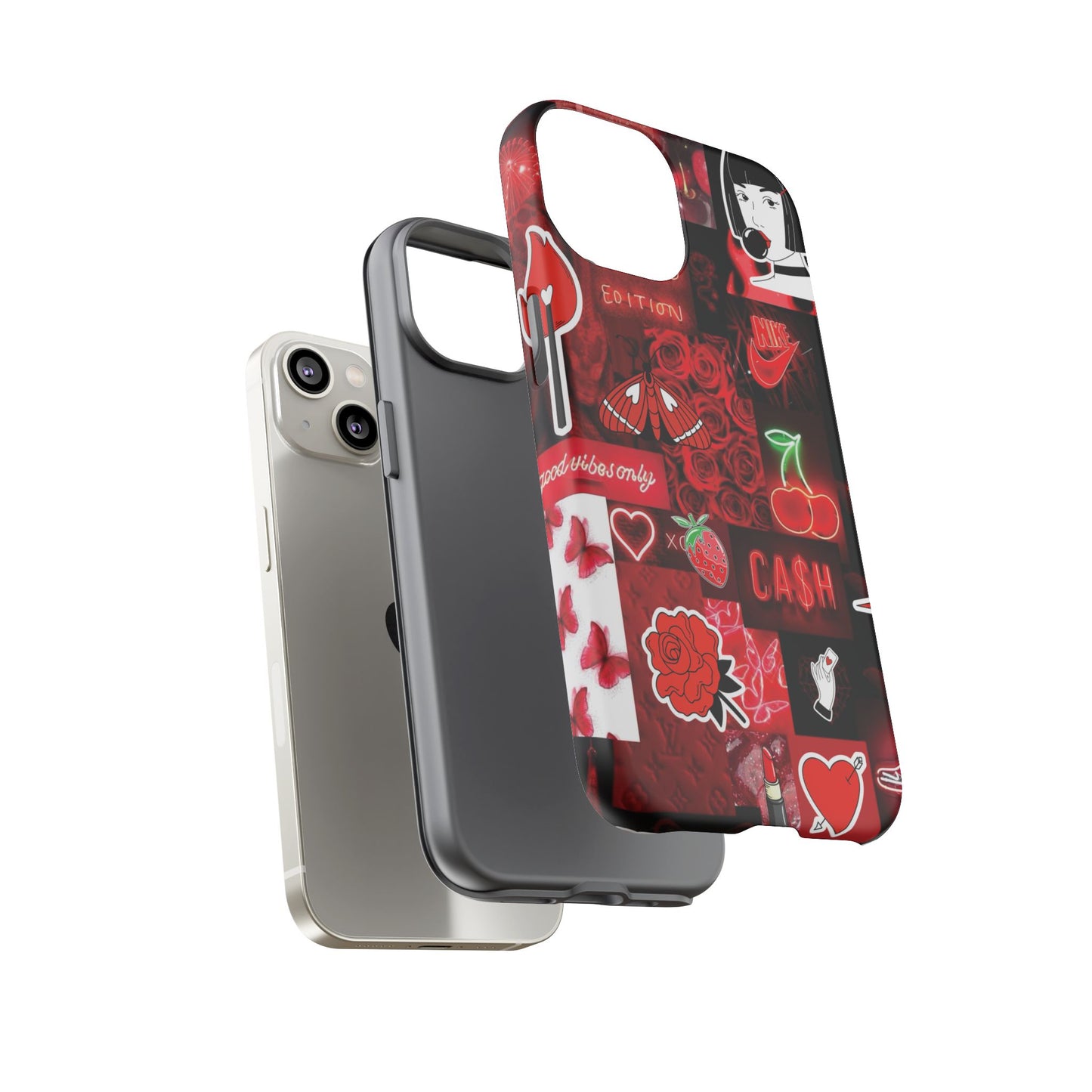 Red Pop Art Neon Vibes Phone Case