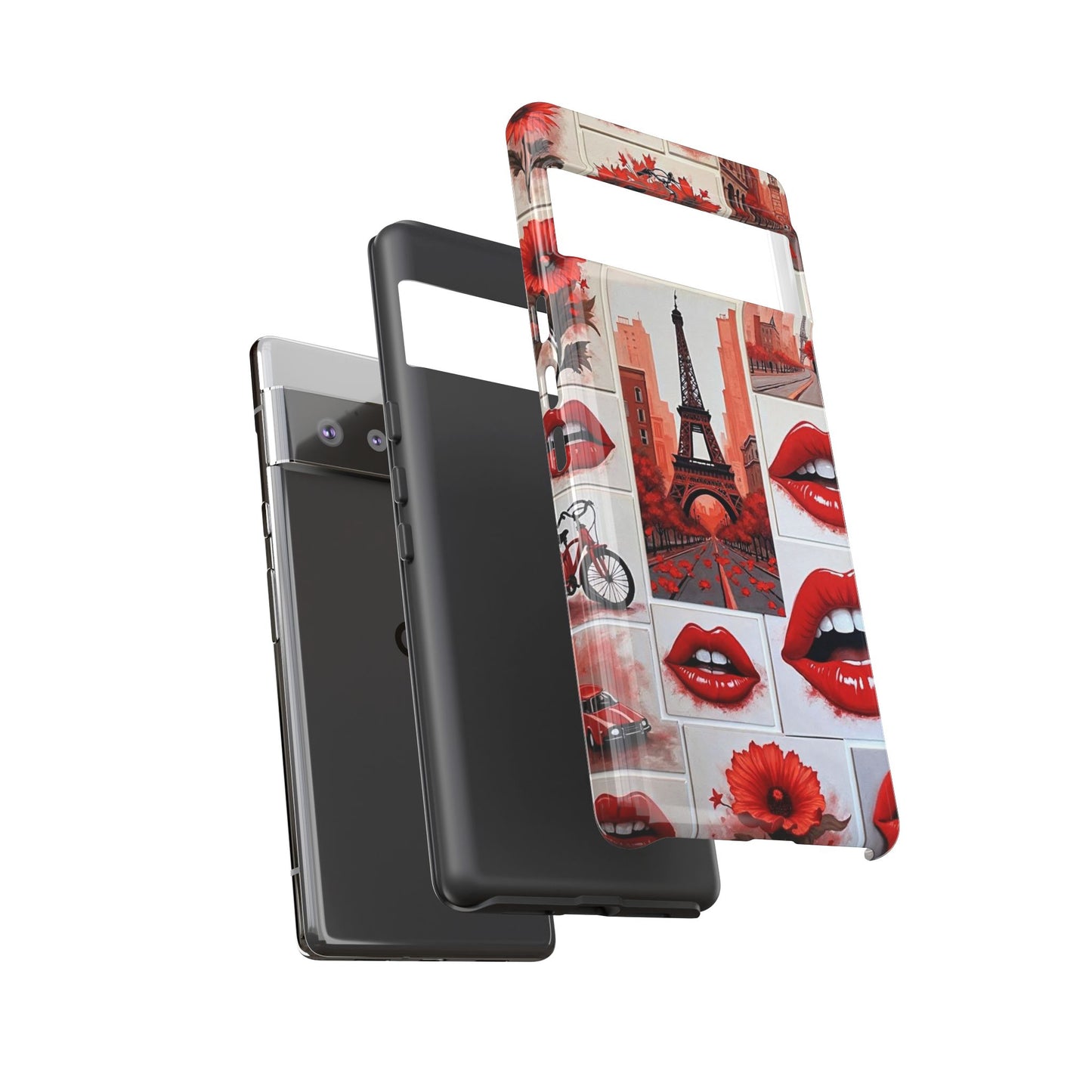 Red Lips & Eiffel Tower Phone Case