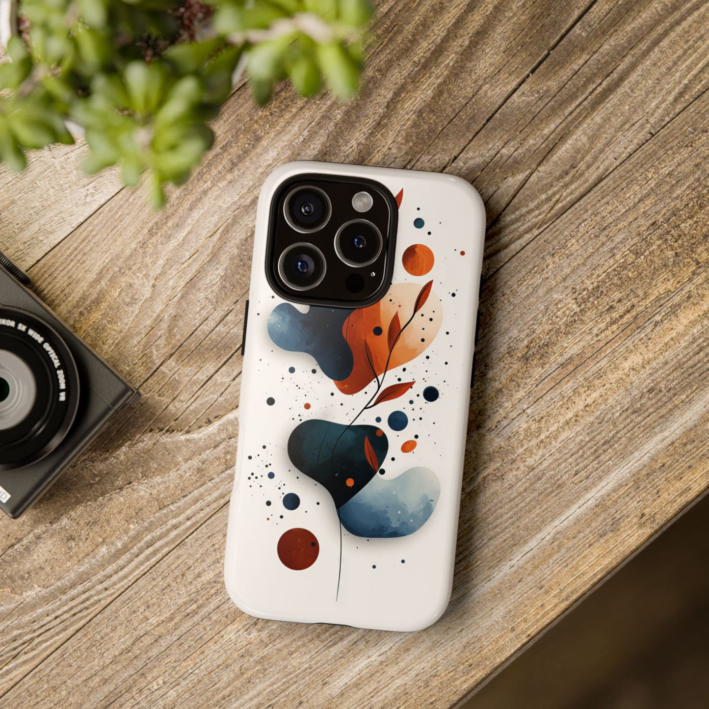Celestial Bloom – Minimal Abstract Phone Case for iPhone, Samsung & Pixel