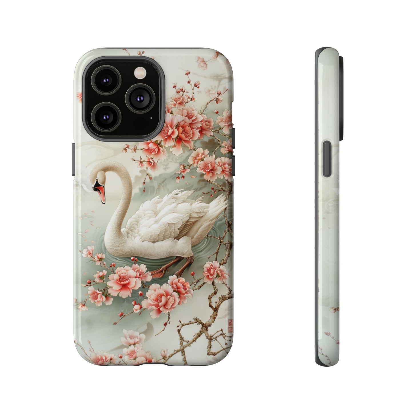 Floral Swan Phone Case β Bird Phone Case, Elegant & Protective for iPhone, Samsung & Google Pixel