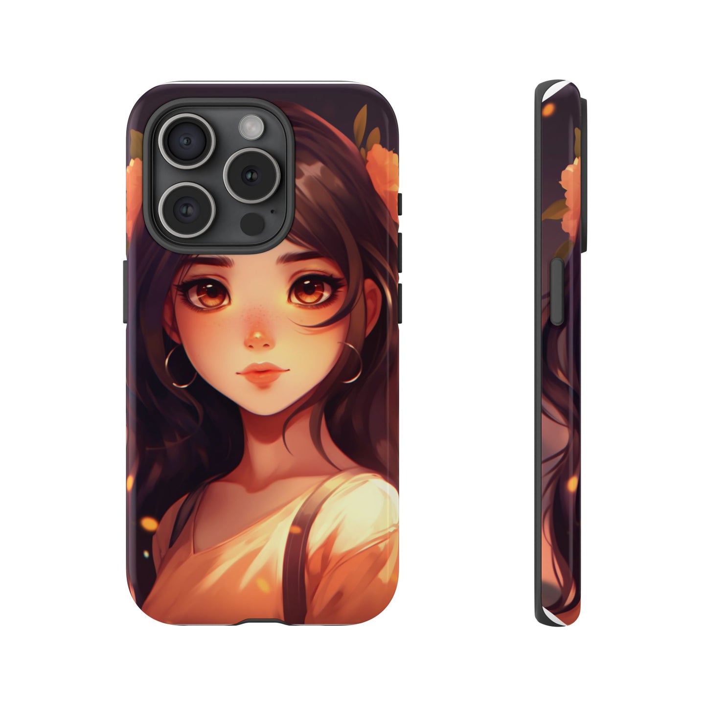 Anime Girl Phone Case - Cute Aesthetic Cover for iPhone, Samsung & Google Pixel, Kawaii Phone Case, Girly Phone Case, Anime Lover Gift