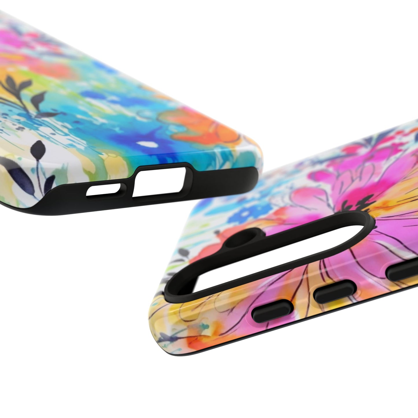 Abstract Watercolor Bloom Phone Case – Expressive & Vibrant