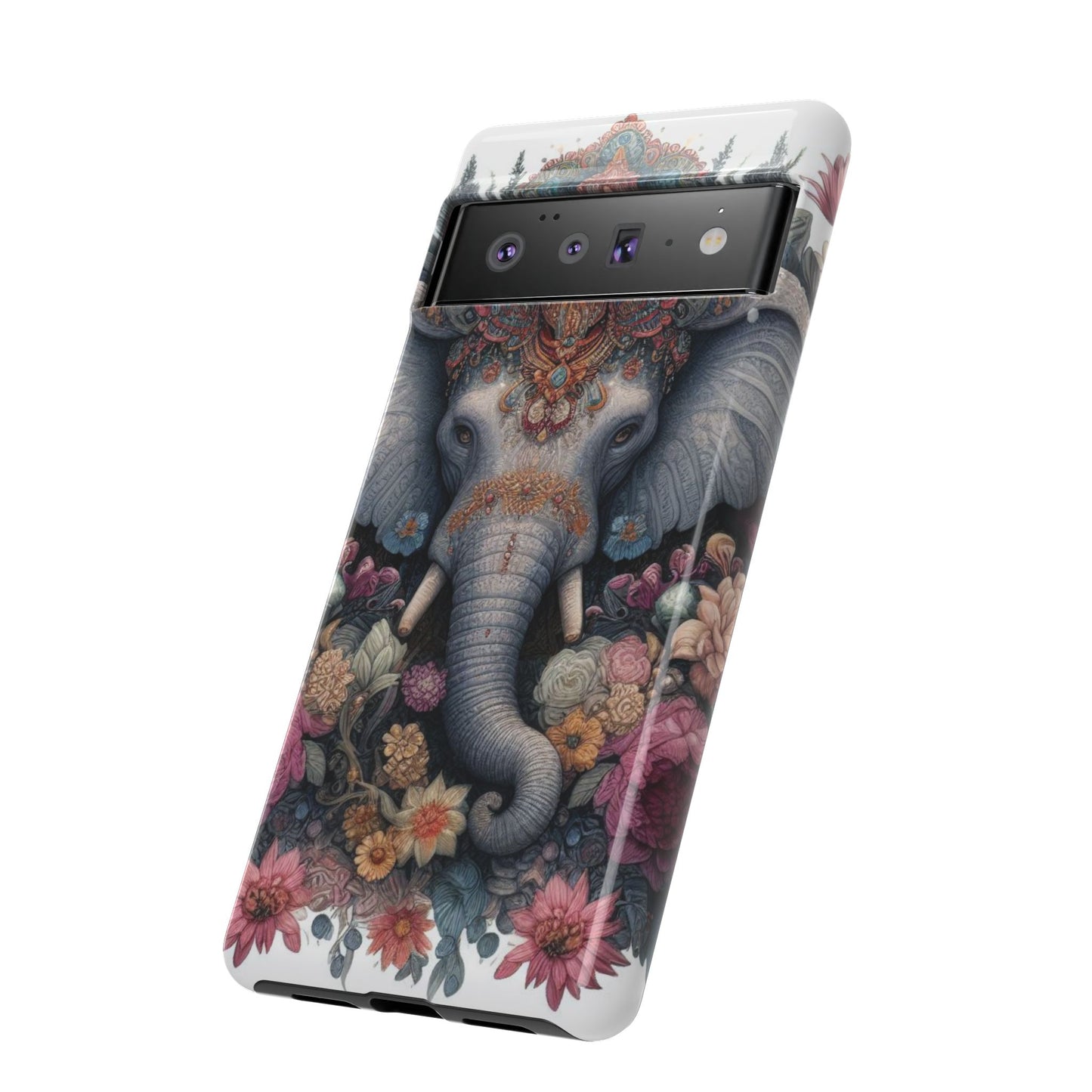 Regal Ornate Elephant Mobile Cover – Majestic Bohemian Art