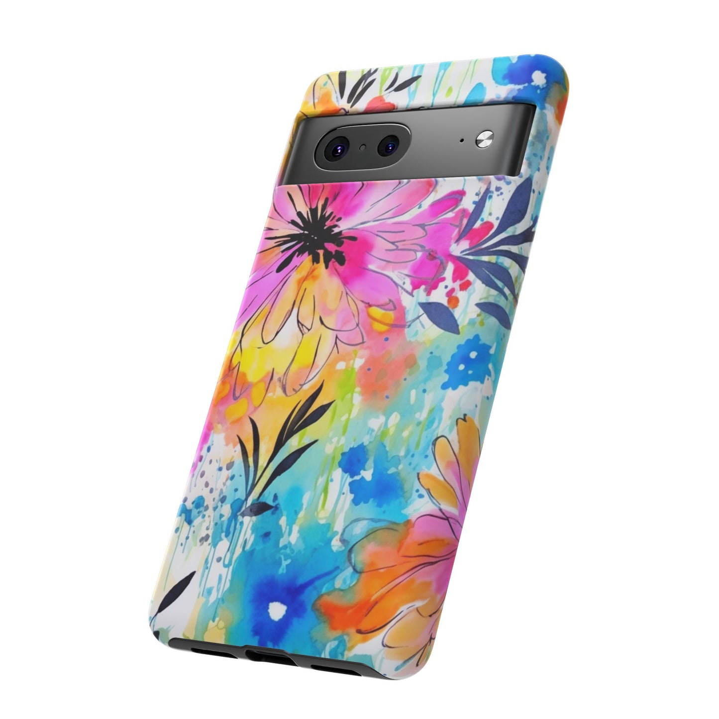 Abstract Watercolor Bloom Phone Case – Expressive & Vibrant