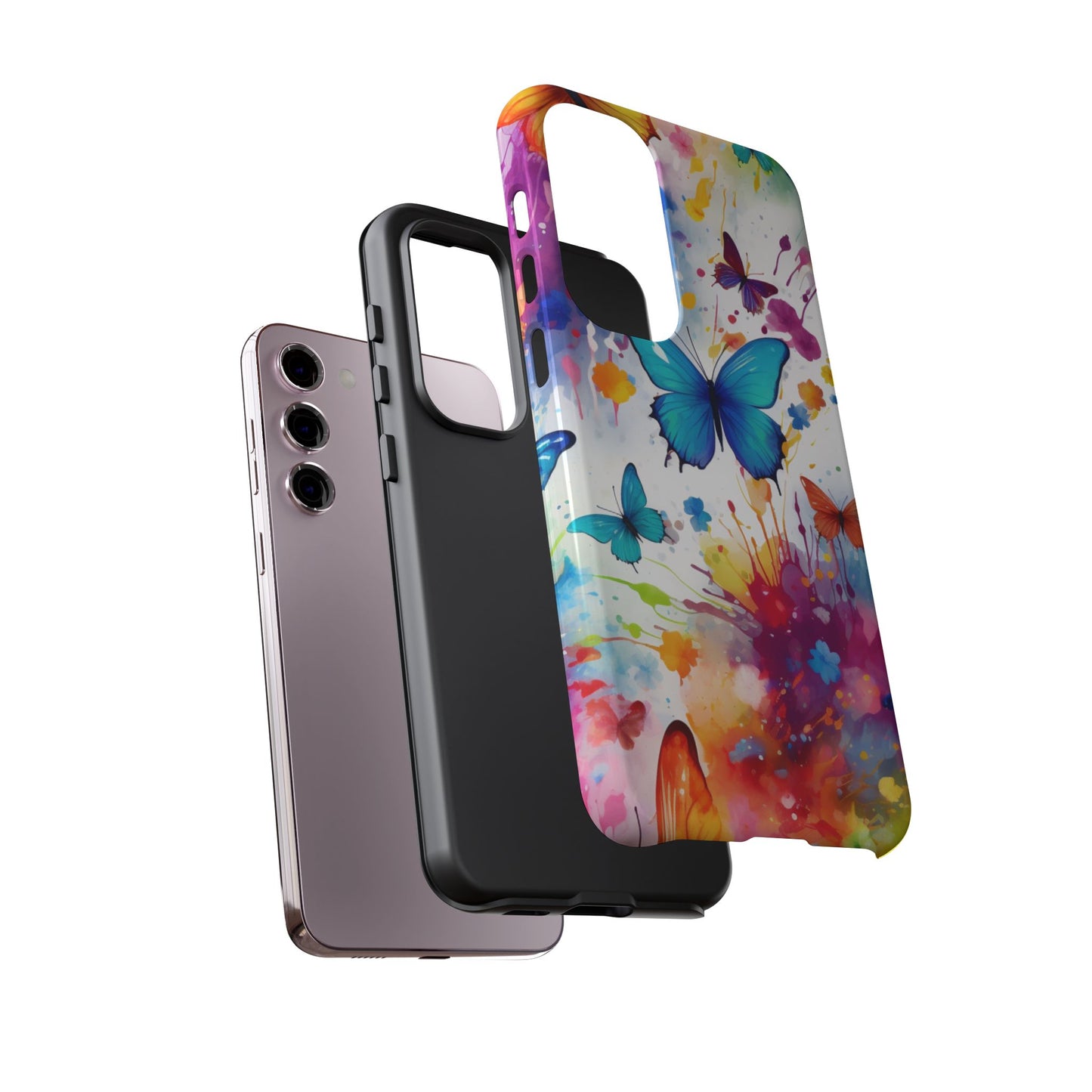 Vibrant Watercolor Butterfly Mobile Case