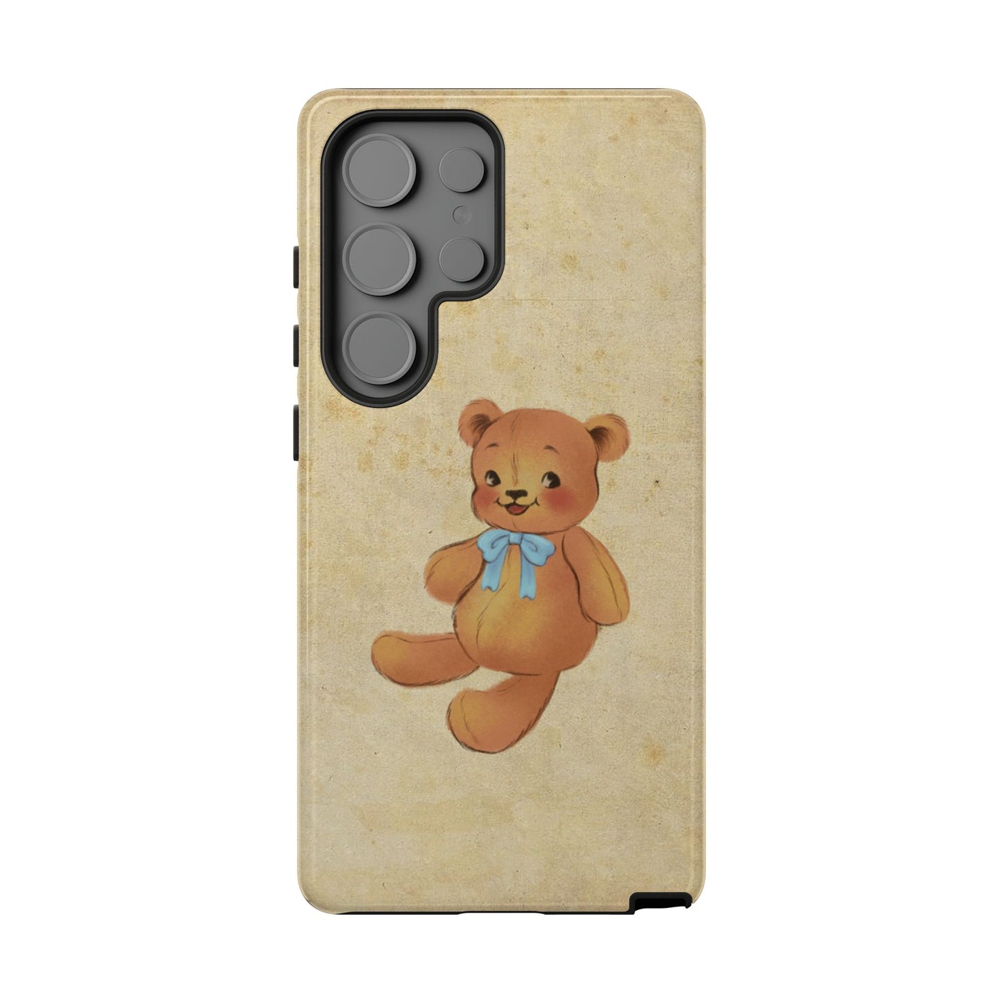 Vintage Teddy Bear Phone Case β Minimal Aesthetic, Soft Beige Retro Cover for iPhone, Samsung & Pixel