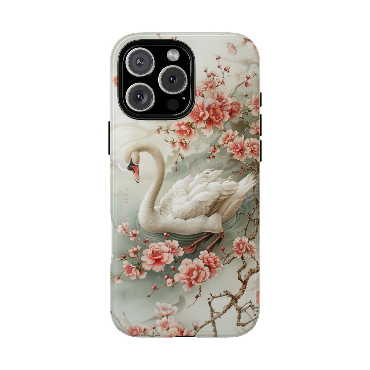 Floral Swan Phone Case β Bird Phone Case, Elegant & Protective for iPhone, Samsung & Google Pixel