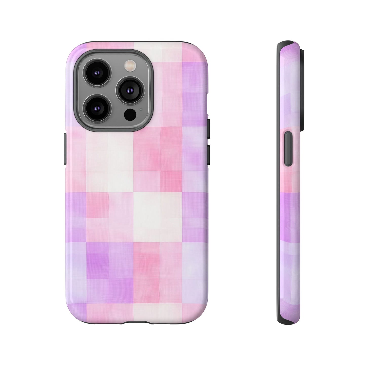 Kawaii Gingham Pastel Phone Case for iPhone, Samsung, Google Pixel