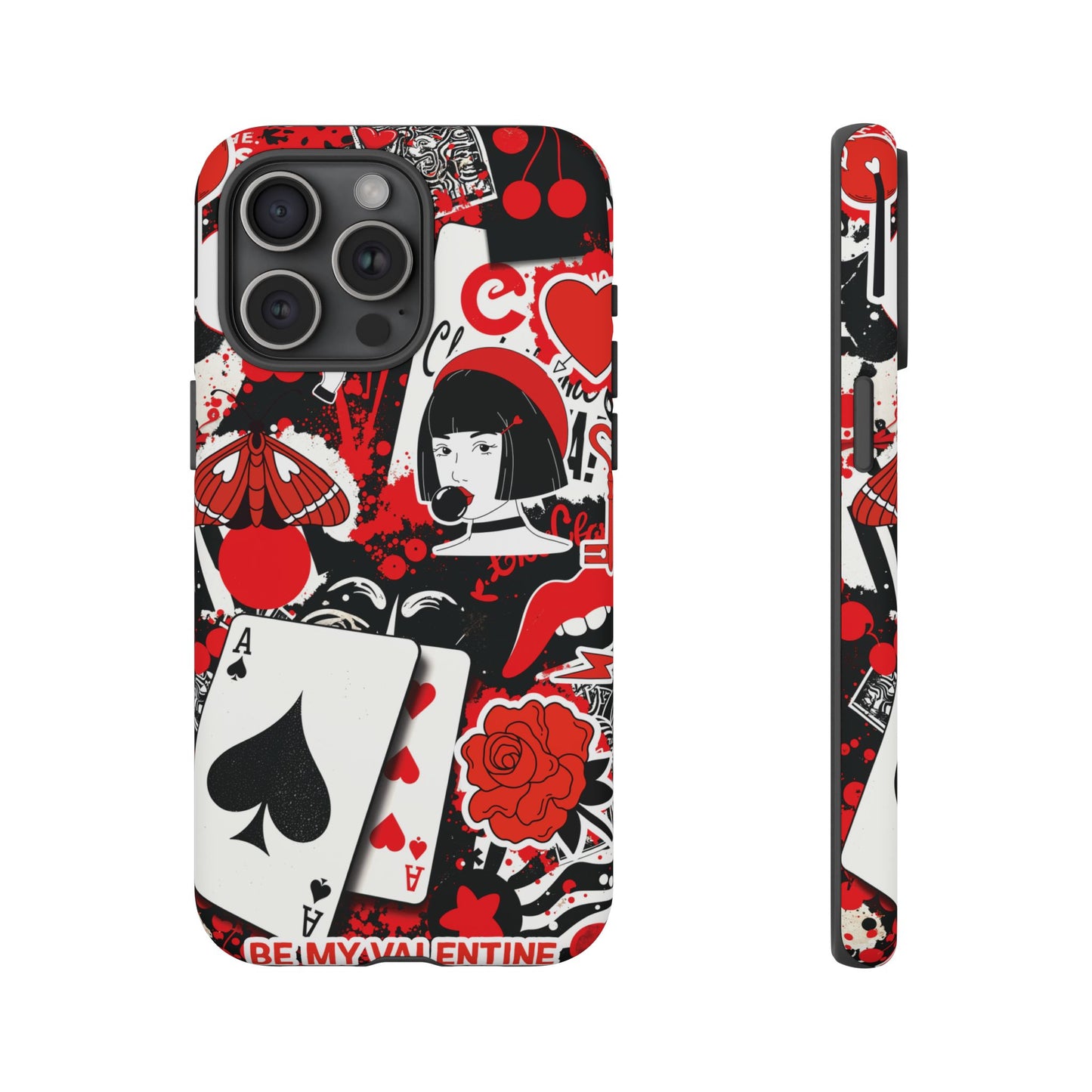 Bold Red & Black Ace Card Phone Case