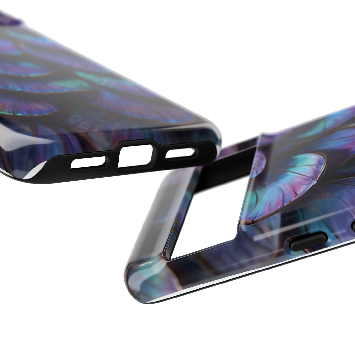 Abstract Macro Shot of Iridescent Butterfly Fish Scales Phone Case Design
