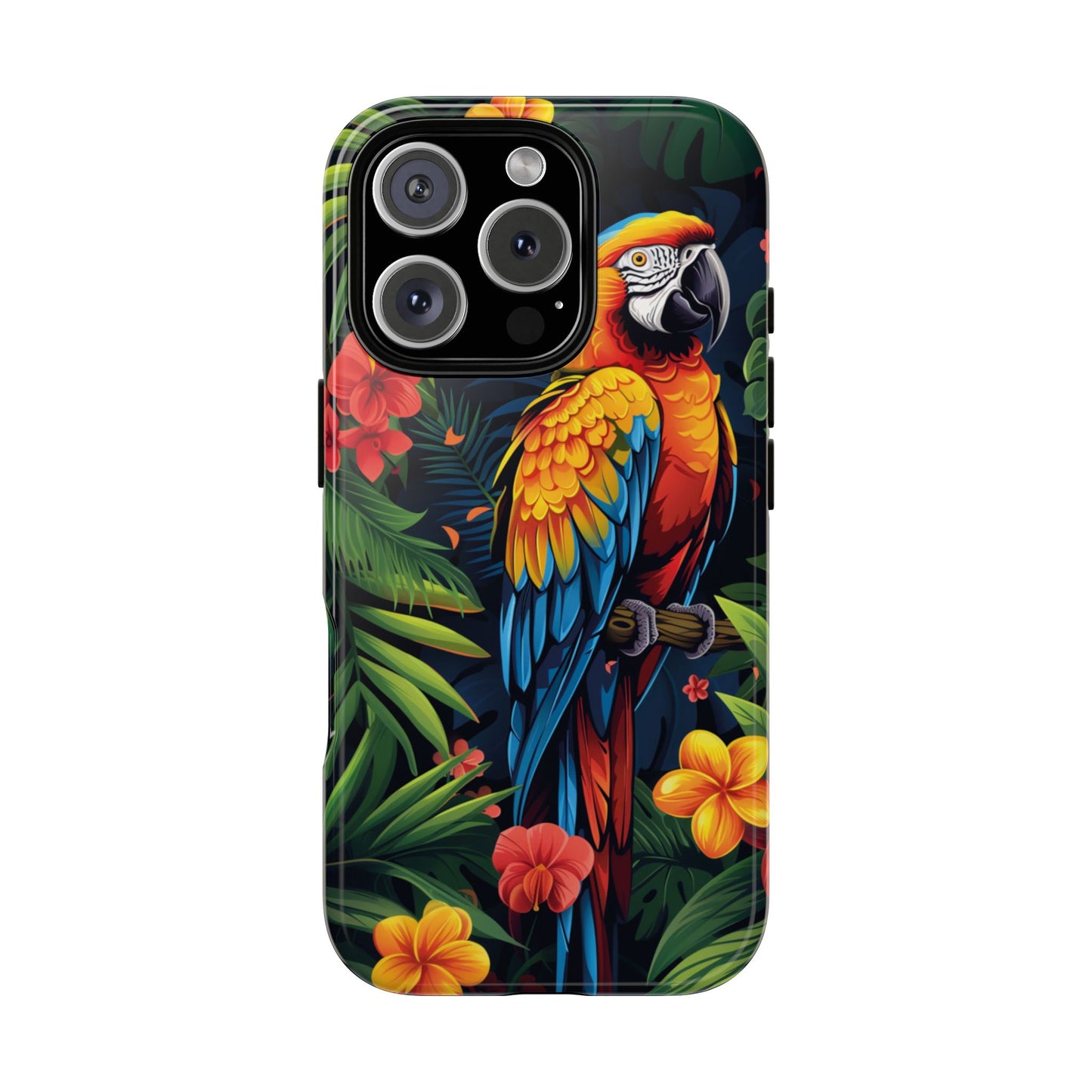 Floral Parrot Phone Case β Tropical Bird Design for iPhone, Samsung & Google Pixel