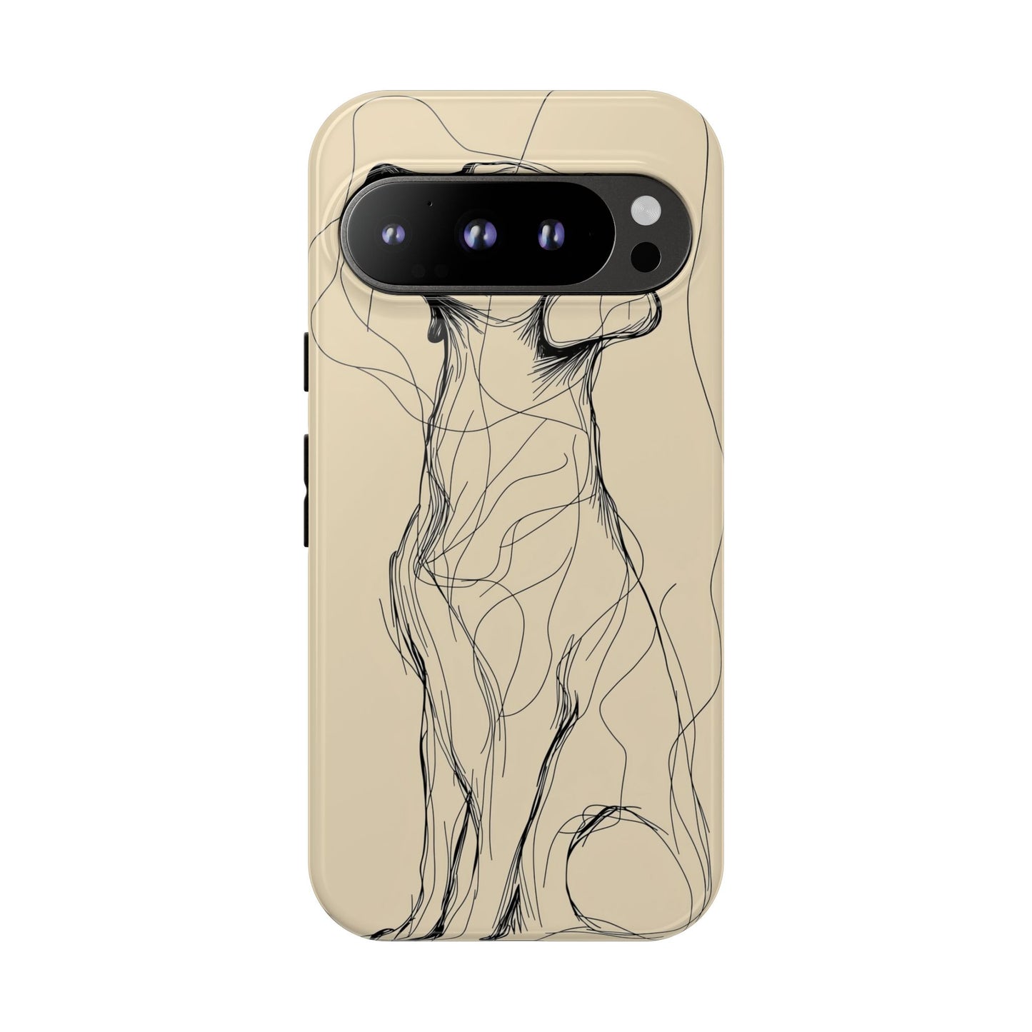 Loyal Lines: Abstract Dog Sketch Phone Case for iPhone, Samsung & Pixel