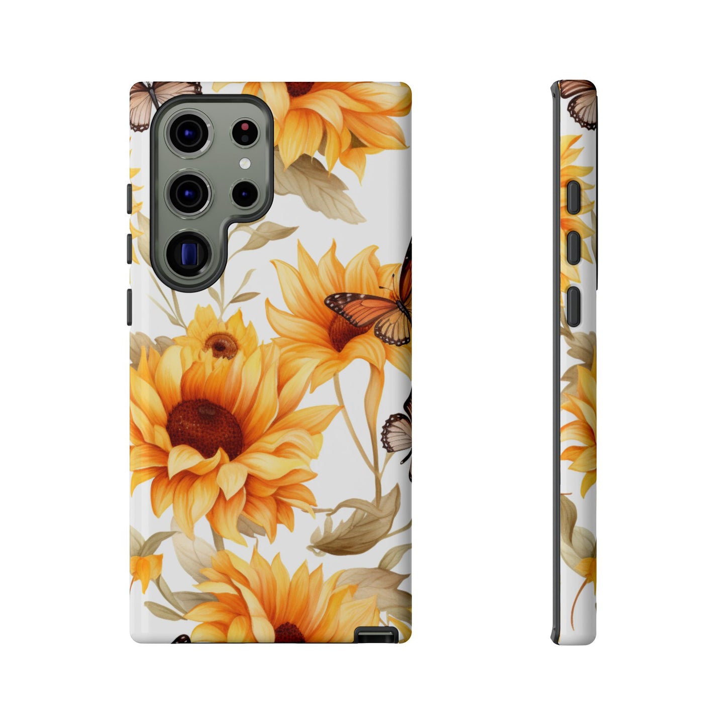 Sunflower & Butterfly Aesthetic Mobile Case – Bright & Nature-Inspired