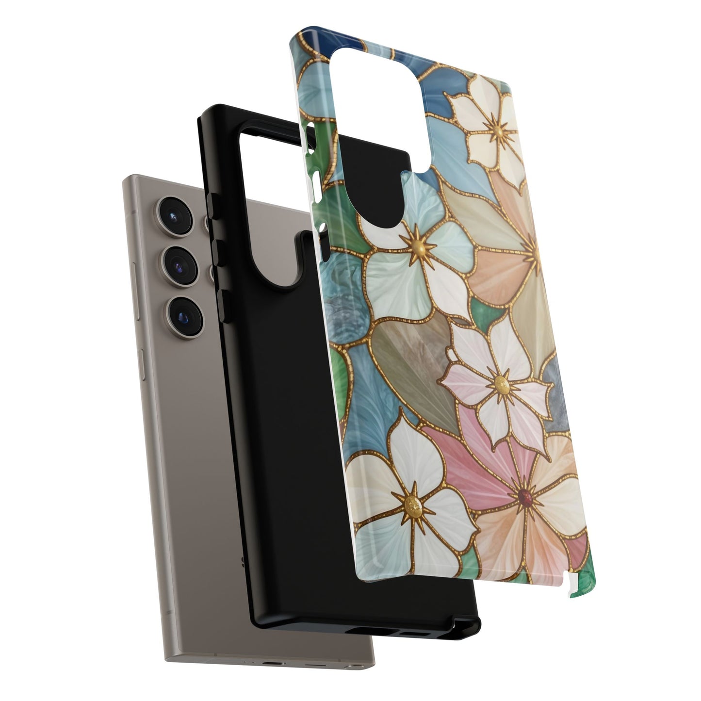 Floral Symphony: Stained Glass Elegance