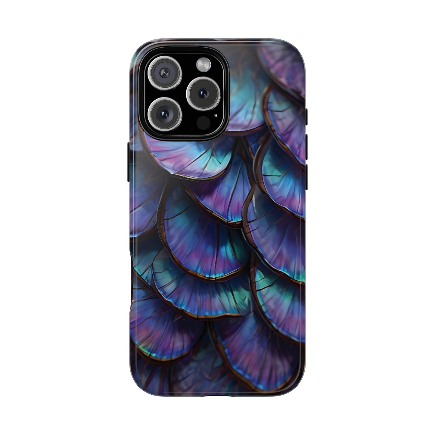 Abstract Macro Shot of Iridescent Butterfly Fish Scales Phone Case Design