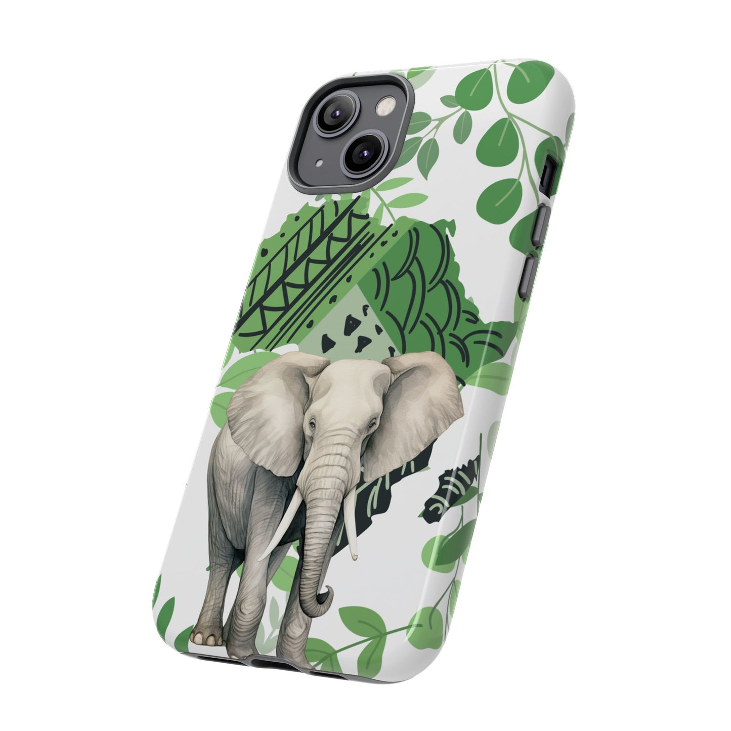 Tropical Elephant Mobile Cover – Nature-Inspired Boho Art