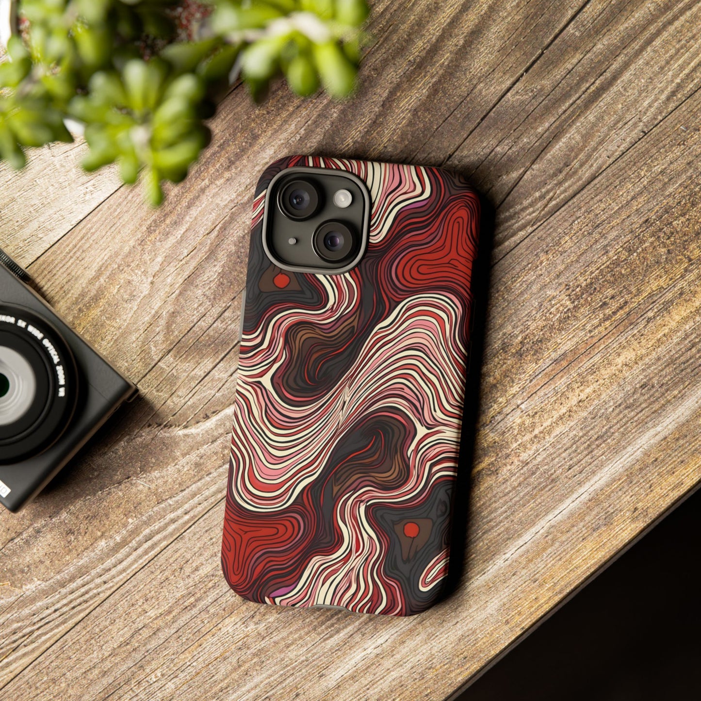 Abstract wavy illusion with swirling lines | Pattern Design