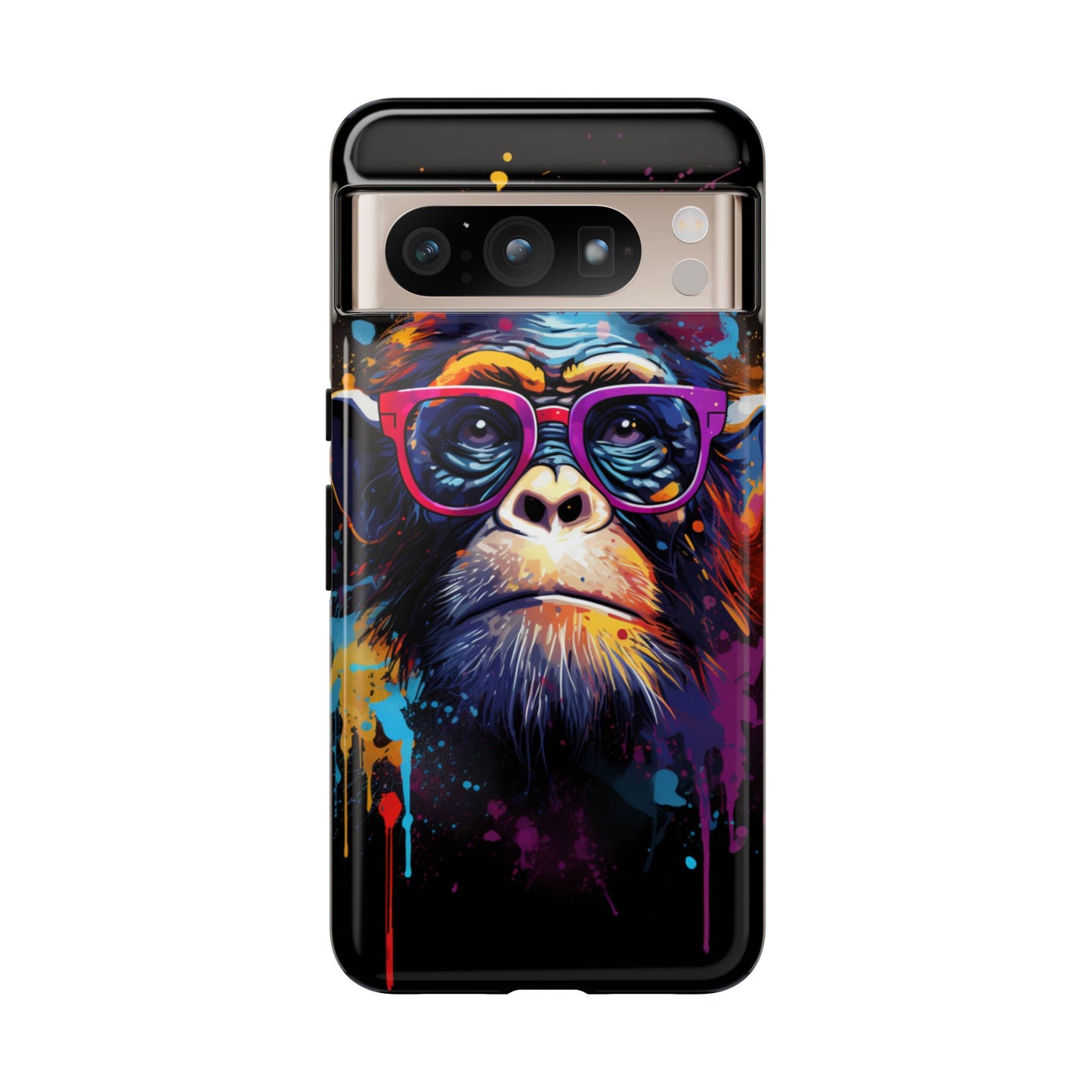 Grafitti Monkey Print Phone Case - iPhone, Samsung & Google Pixel Cover - Artistic Phone Case, Animal Lover Gift