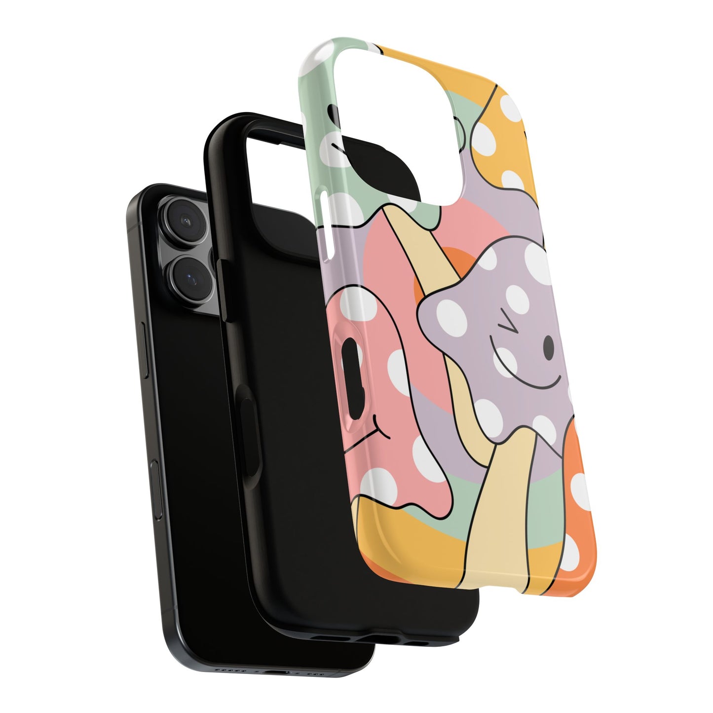 Retro Smiley Mushroom Phone Case β Cute 70s Aesthetic for iPhone, Samsung & Google Pixel