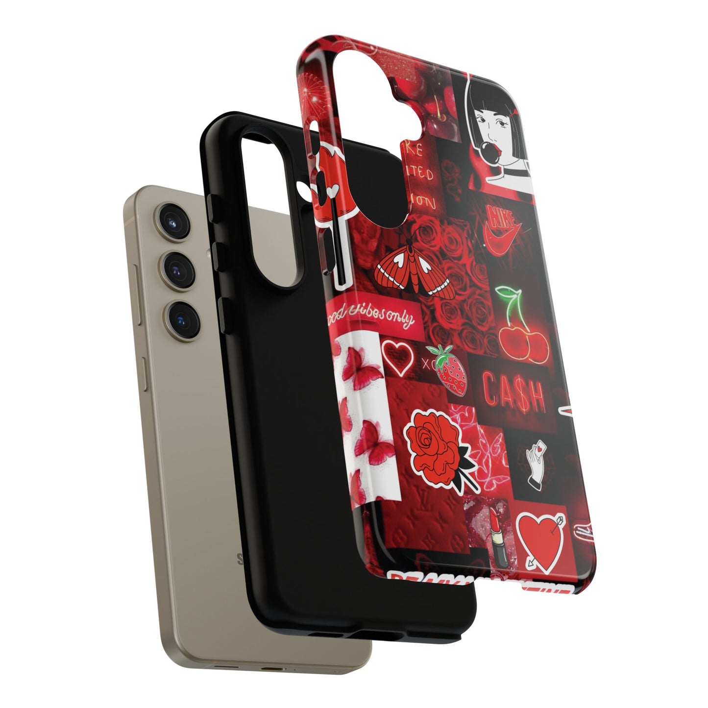 Red Pop Art Neon Vibes Phone Case