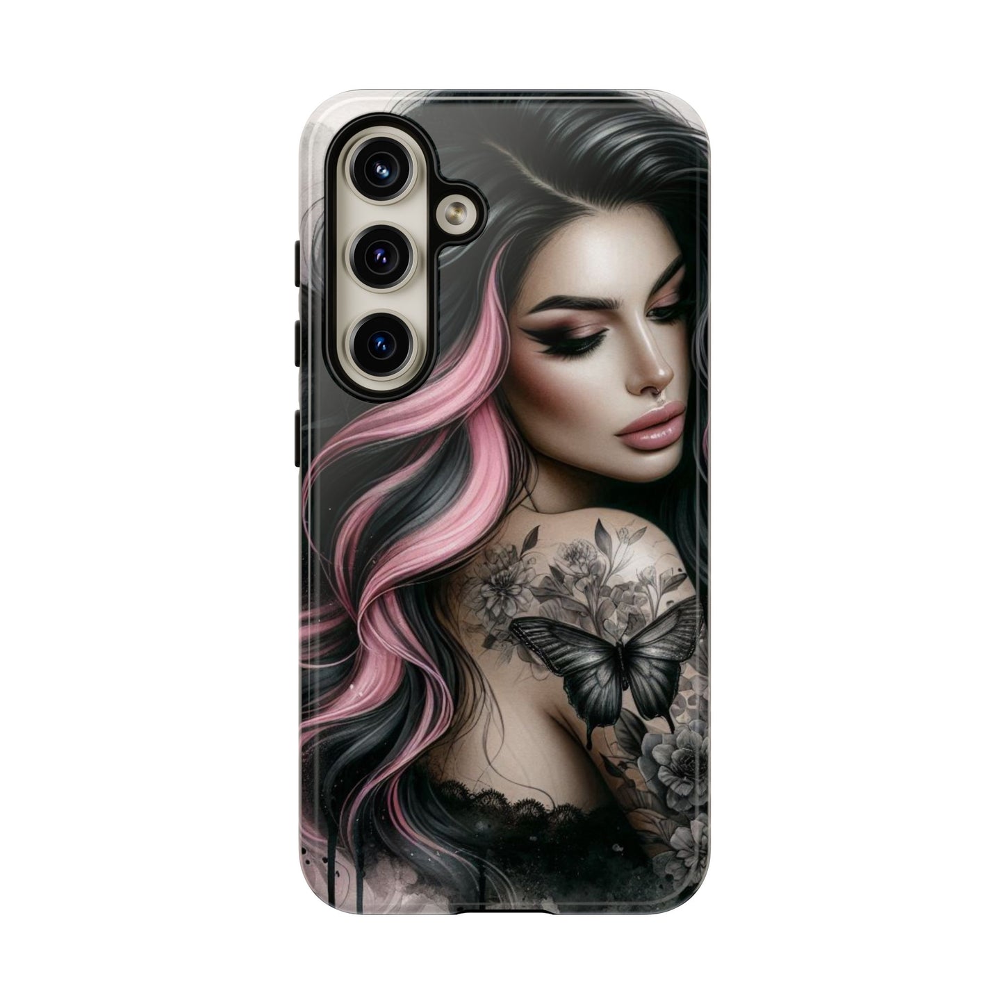 Butterfly Noir – Gothic Beauty & Inked Elegance Mobile Cover