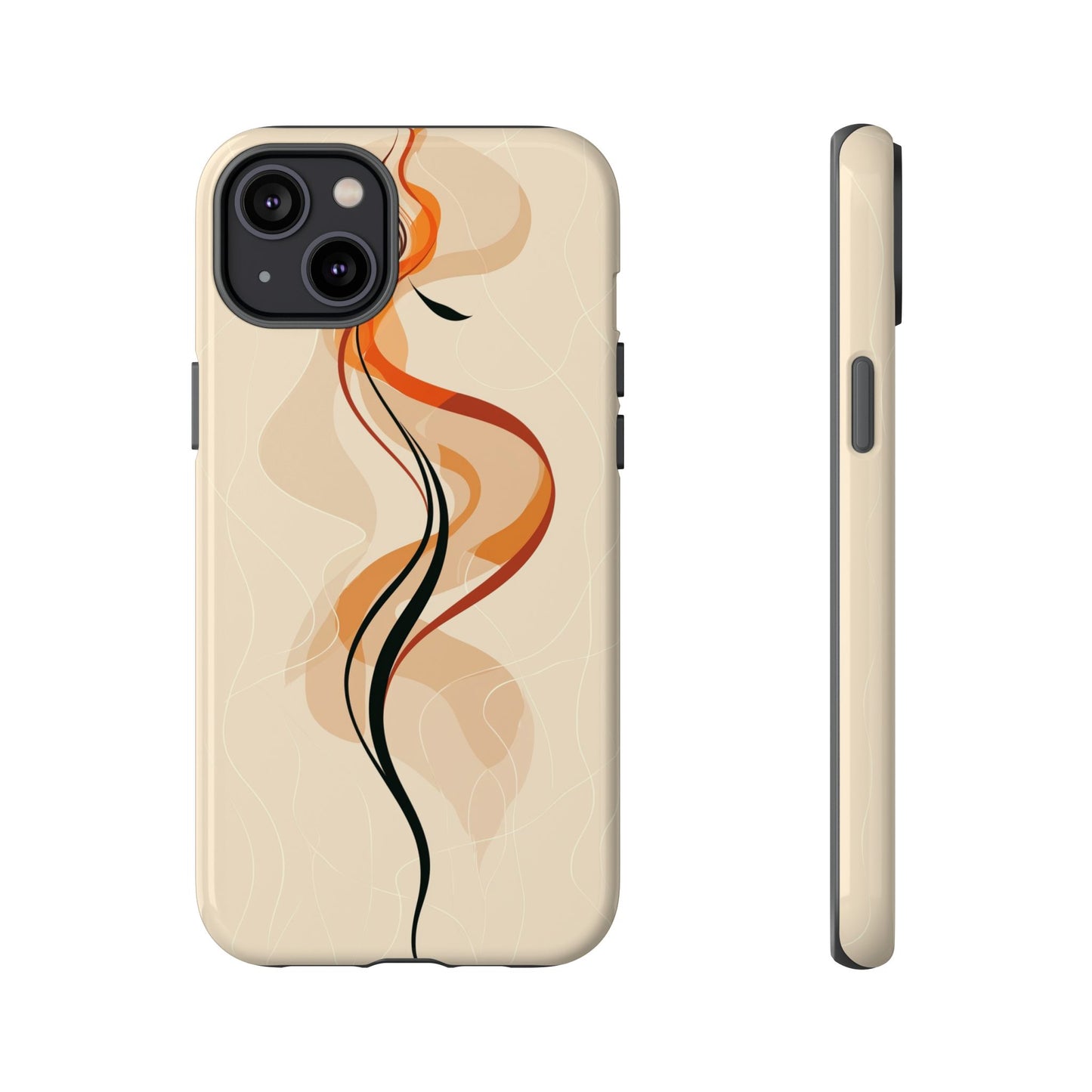 Feminine Flame: Abstract Grace Phone Case for iPhone, Samsung & Pixel
