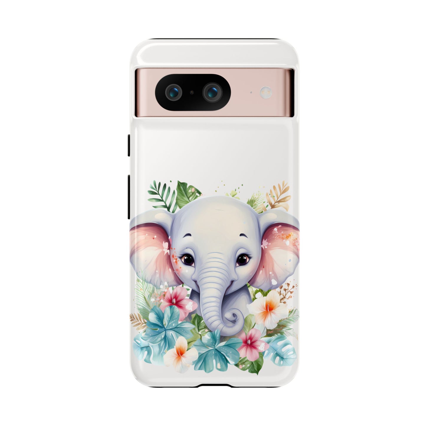 Adorable Baby Elephant Mobile Cover – Floral Fantasy Art