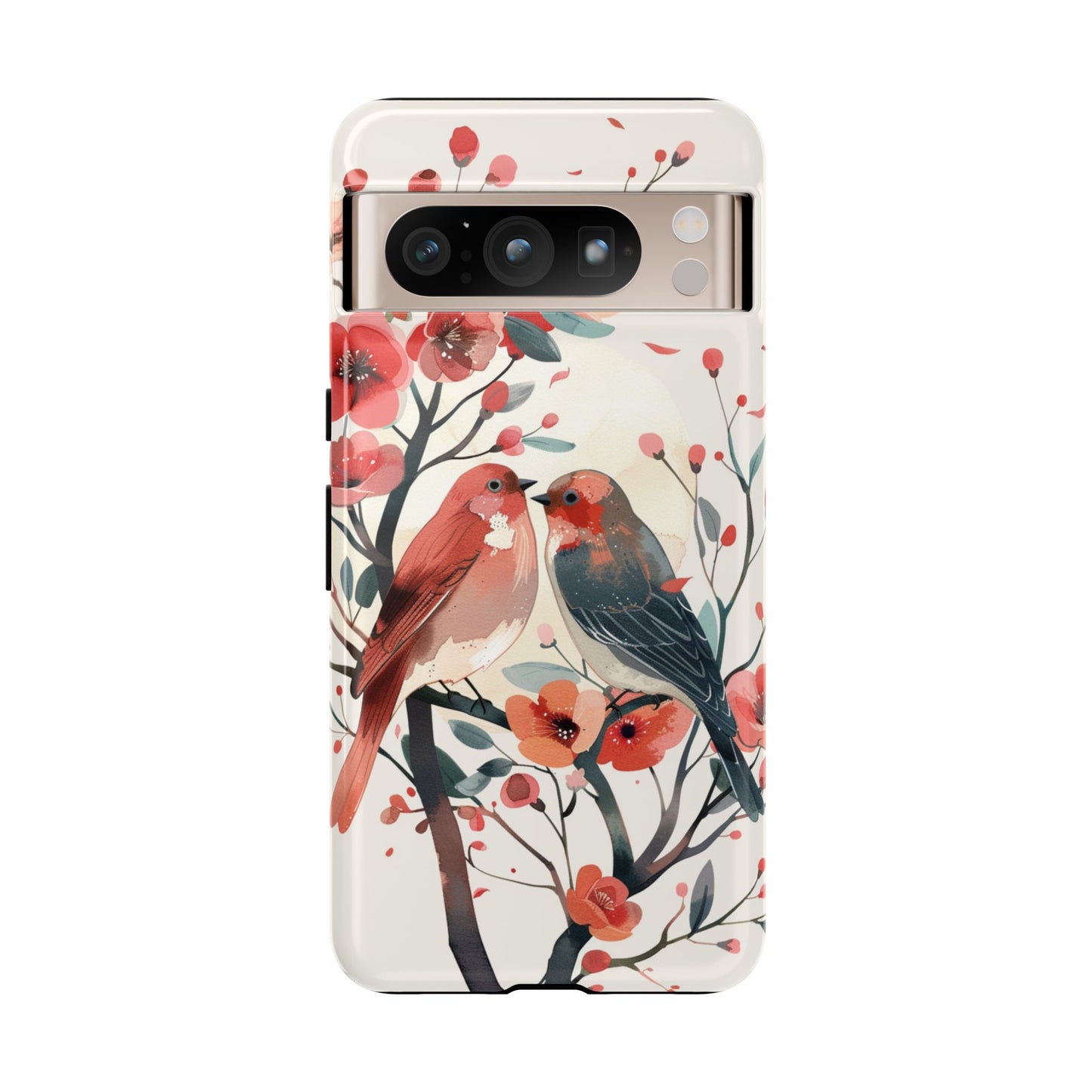 Floral Birds Phone Case β Elegant Nature-Inspired Design for iPhone, Samsung & Google Pixel