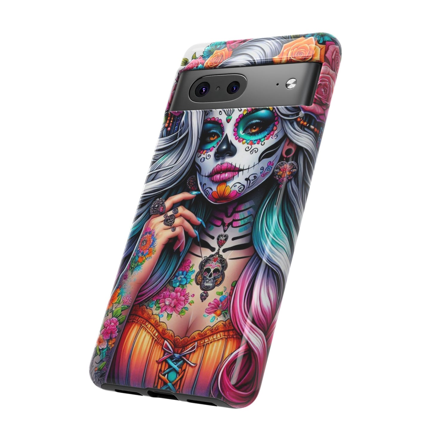 Sugar Skull Goddess – Día de los Muertos Floral Queen Mobile Cover