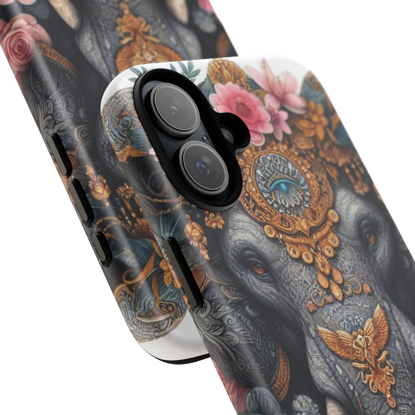 Golden Royal Elephant Mobile Cover – Luxurious Ornate Art