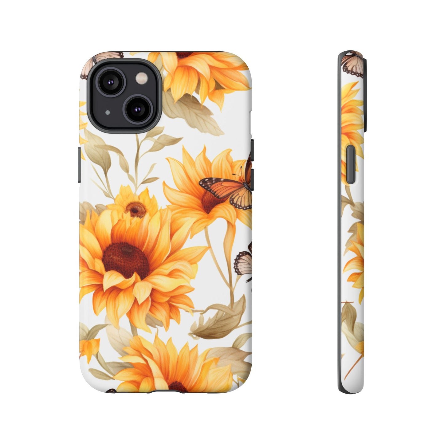 Sunflower & Butterfly Aesthetic Mobile Case – Bright & Nature-Inspired