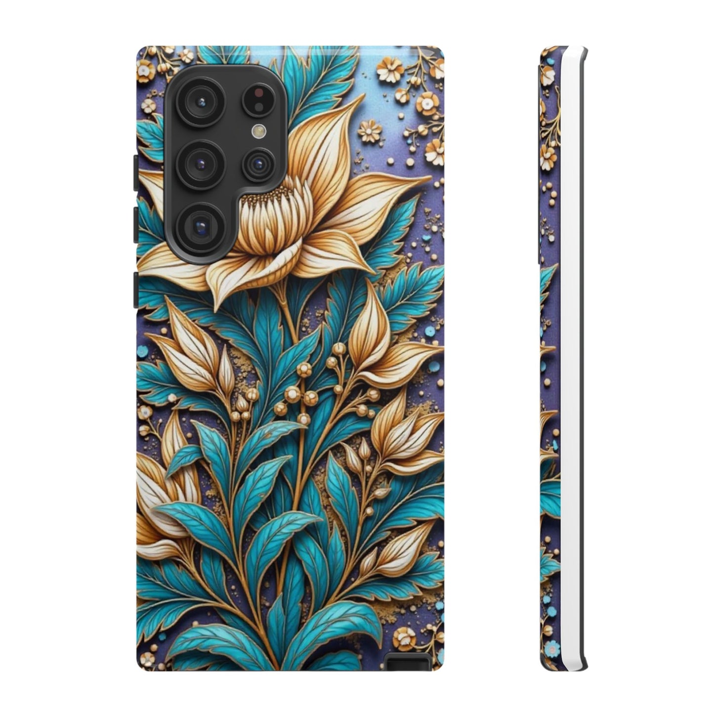 Golden Chrysanthemum: Floral Stained Glass Masterpiece
