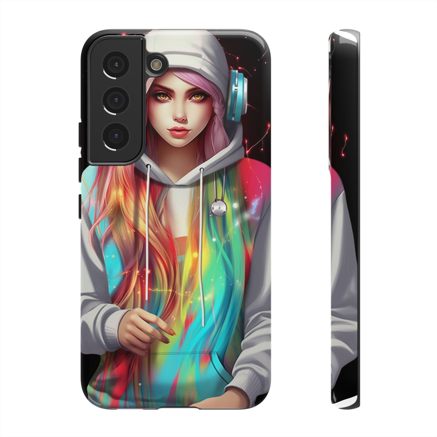 Anime Girl Phone Case - Cute Aesthetic Cover for iPhone, Samsung & Google Pixel, Girly Phone Case, Kawaii Phone Case, Anime Lover Gift