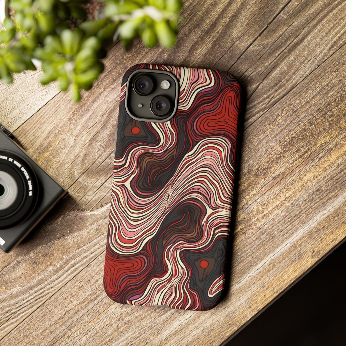 Abstract wavy illusion with swirling lines | Pattern Design
