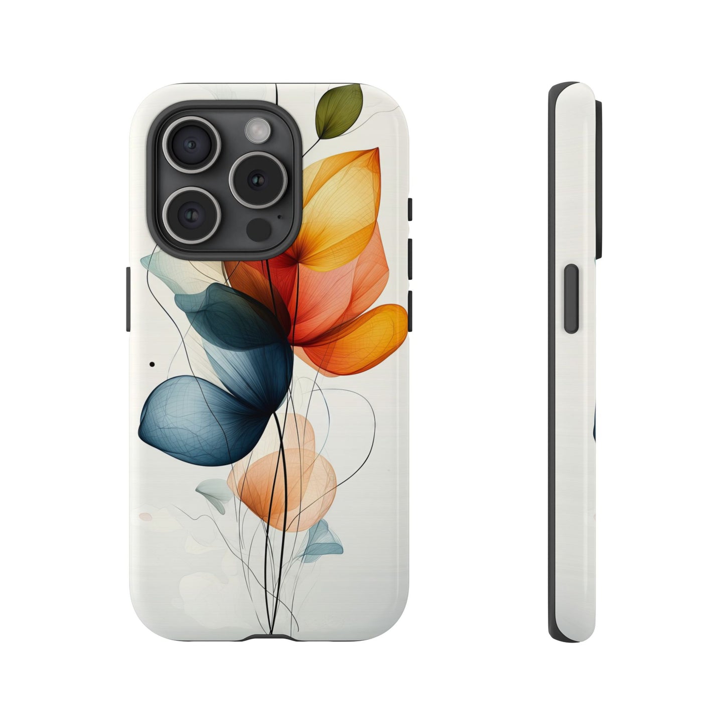 Whispering Petals – Elegant Floral Art Case for iPhone, Pixel & Samsung