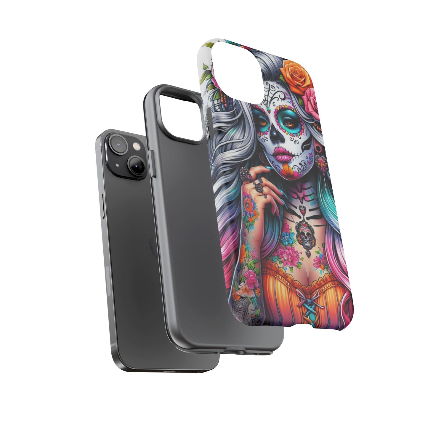 Sugar Skull Goddess – Día de los Muertos Floral Queen Mobile Cover